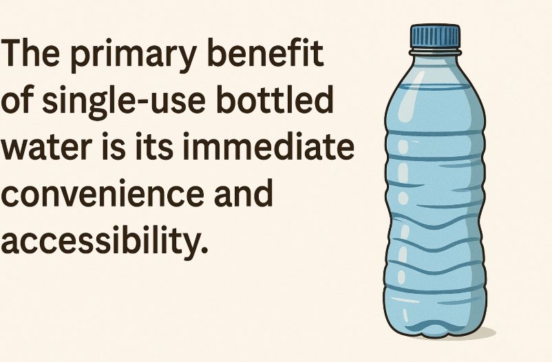 A person buying a bottle of water from a convenience store fridge while on the go.