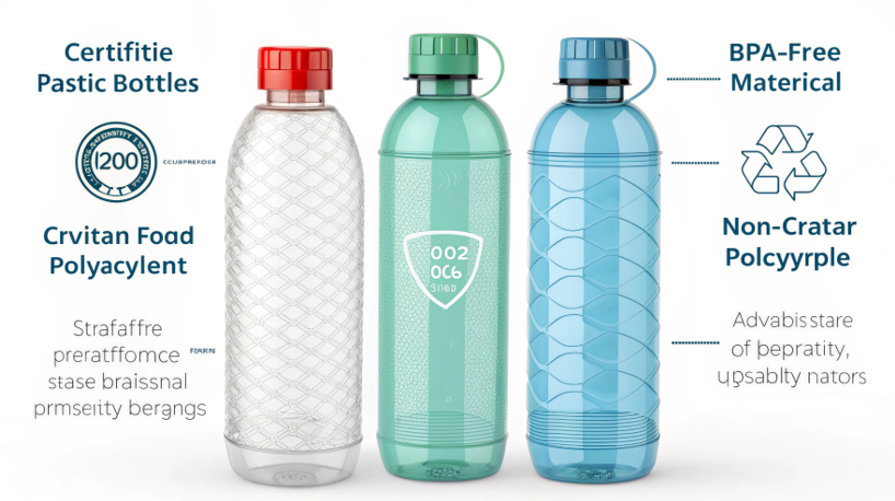 A close-up shot showing a "BPA-Free" symbol on the bottom of a Tritan water bottle.