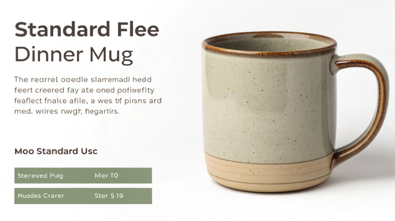 A classic, thick-walled white diner mug on a cafe table.