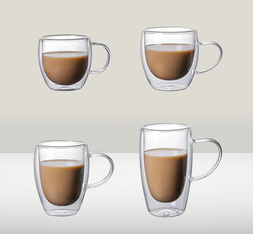 Double-layered glass cup