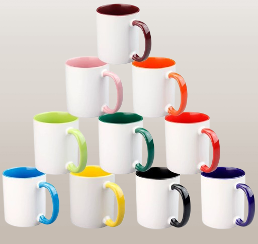11oz two color mug with sublimation coating