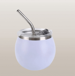 5oz stainless steel mini egg mug/ double-Wall Mate Cup with Lid and Straw