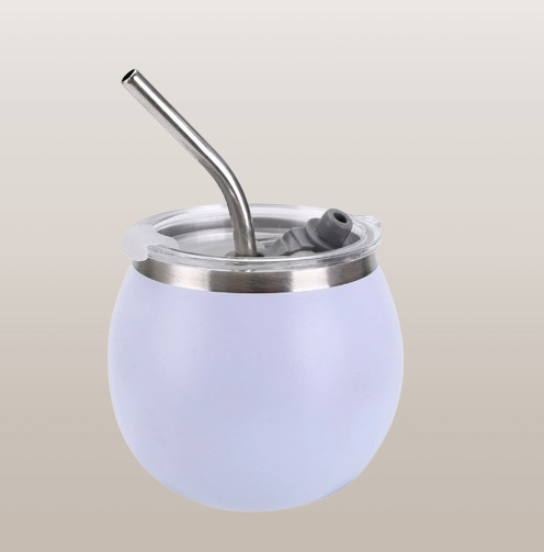 5oz stainless steel mini egg mug/ double-Wall Mate Cup with Lid and Straw