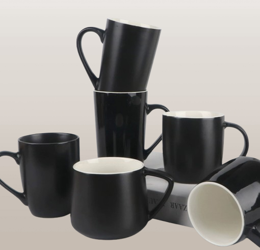 ceramic black gift mug/coffee mug