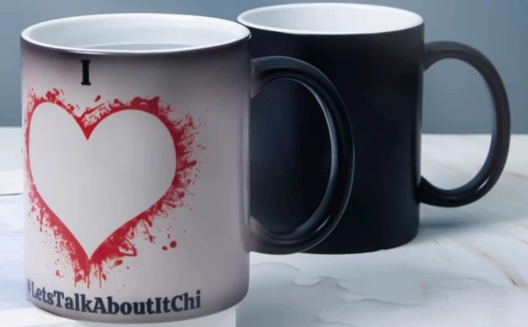 a beautifully wrapped gift box containing a unique, handcrafted ceramic mug