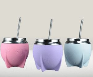 Wholesale 18/8 Stainless Steel Double Wall Yerba Mate Cup with Mate Bombilla Straw – Custom Argentine Yerba Mate
