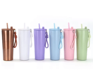 710ml Stainless Steel Insulated Tumbler with Straw Vacuum Travel Mug Custom Logo Coffee Cup Wholesale