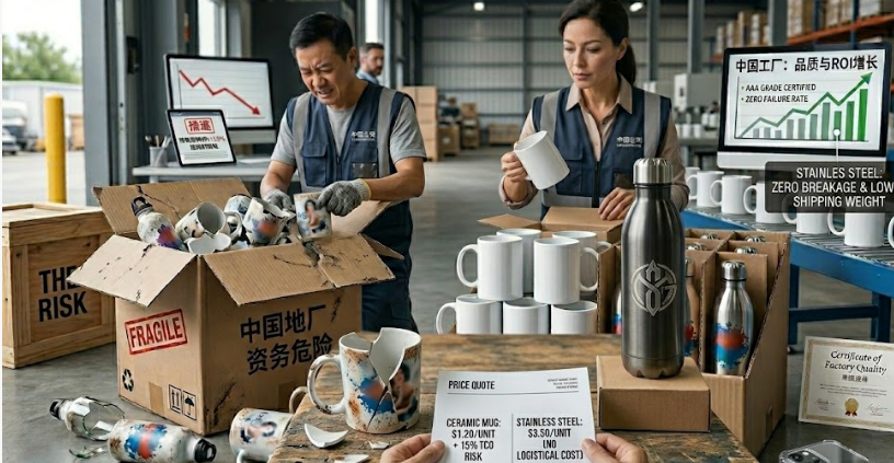 Stainless Steel, Glass, or Ceramic: Which is Best for Your Bulk Drinkware Order?